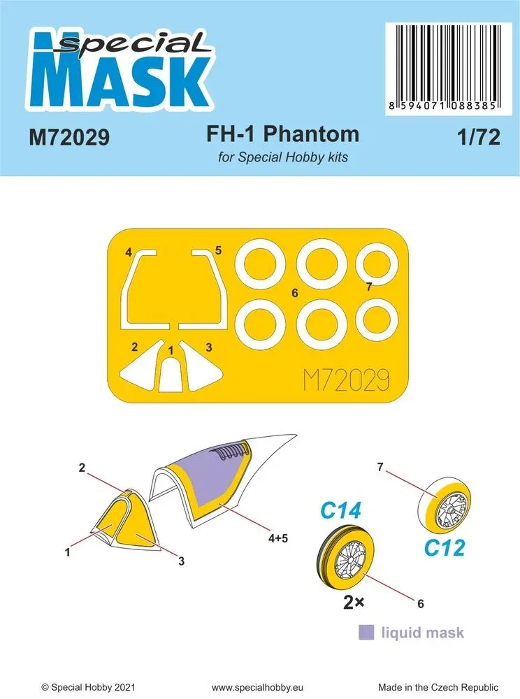 Maskovací sada Special Hobby M72029 pro model FH-1 Phantom v měřítku 1/72