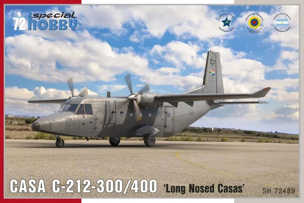 Krabice stavebnice Special Hobby SH72489 CASA C-212-300/400 Long Nosed Casas v měřítku 1/72