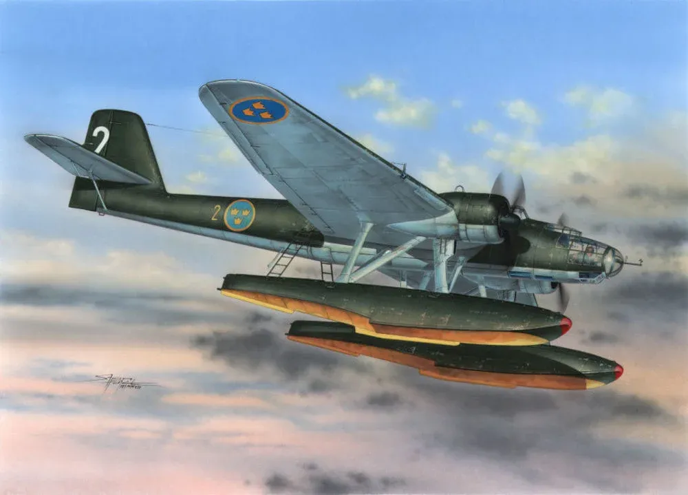 Stavebnice Special Hobby SH48146 Heinkel He 115 v měřítku 1/48, hydroplán z 2. světové války