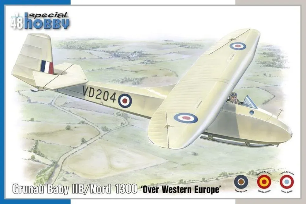 Krabice stavebnice Special Hobby SH48203 Grunau Baby IIB/Nord 1300 v měřítku 1/48