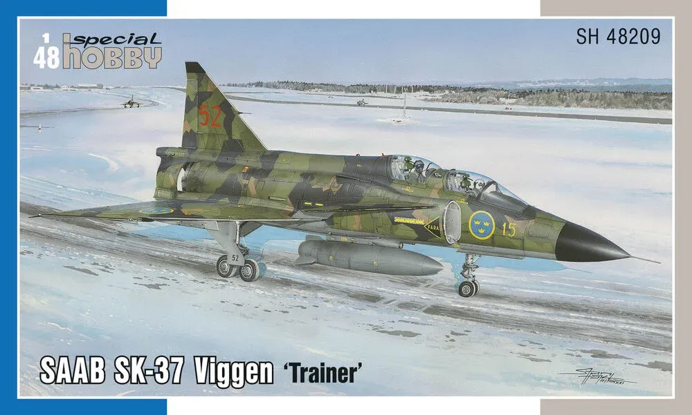 Krabice stavebnice Special Hobby SH48209 SK-37 Viggen Trainer v měřítku 1/48