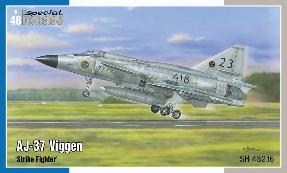 Krabice stavebnice Special Hobby SH48216 AJ-37 Viggen 'Strike Fighter' v měřítku 1/48
