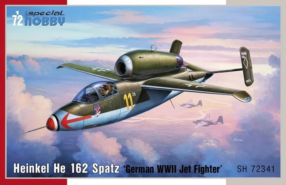Krabice stavebnice Special Hobby SH72341 Heinkel He 162 Spatz v měřítku 1/72