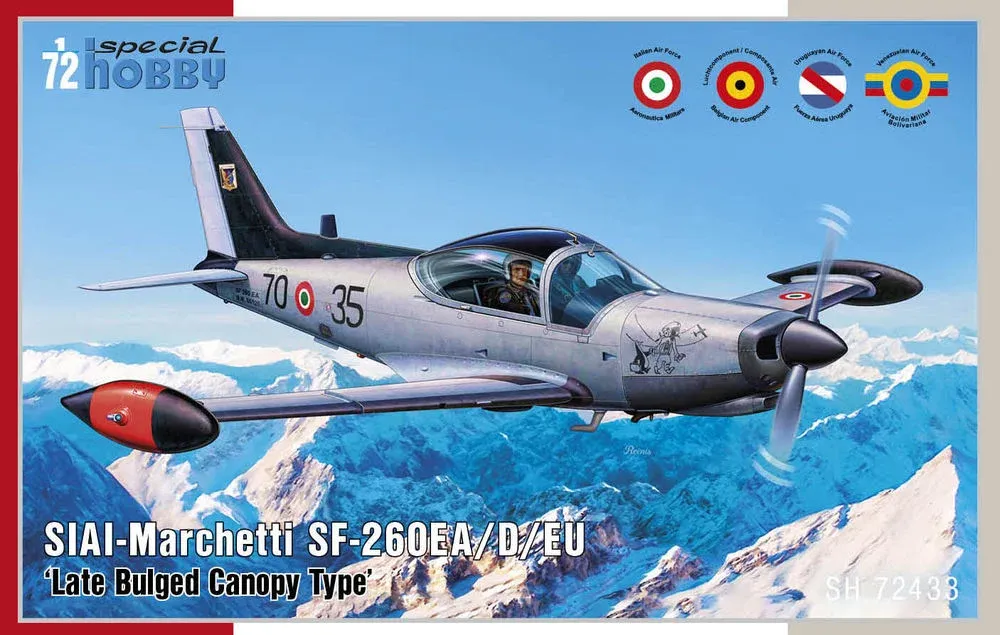 Krabice stavebnice Special Hobby SH72433 SIAI-Marchetti SF-260EA/D/EU v měřítku 1/72