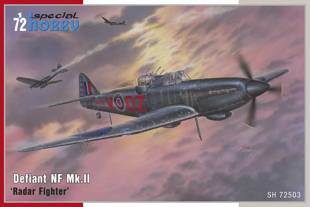 Krabice stavebnice Special Hobby SH72503 Defiant NF Mk.II Radar Fighter v měřítku 1/72