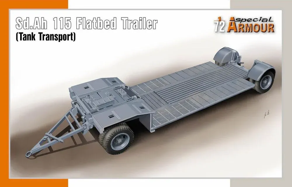 Krabice stavebnice Special Hobby SA72022 Sd.Ah 115 přívěs pro přepravu tanků v měřítku 1/72