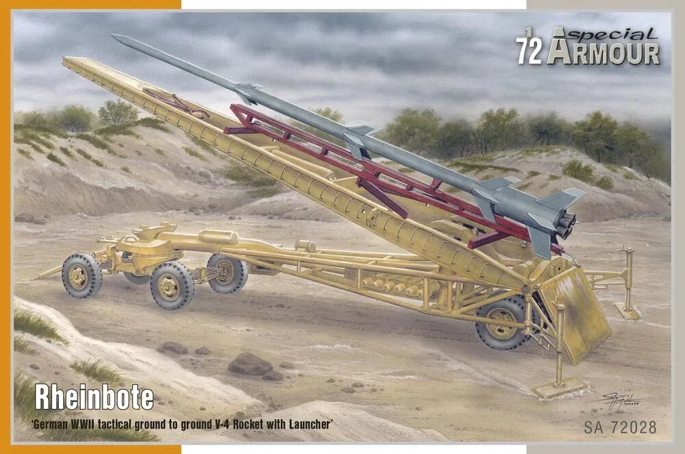 Stavebnice Special Hobby SA72028 Rheinbote V-4 v měřítku 1/72 s odpalovacím zařízením