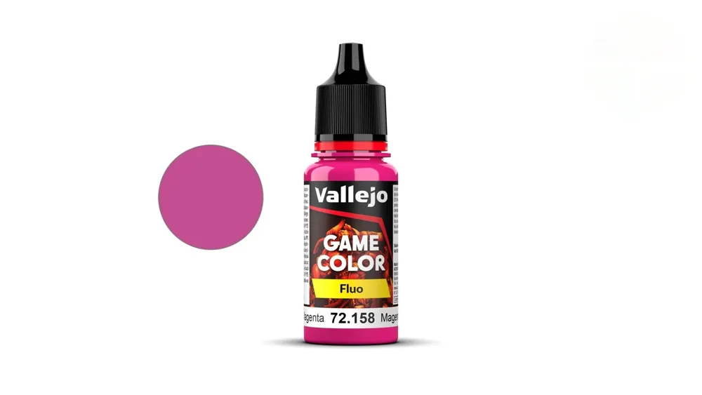 Lahvička akrylové barvy Vallejo Game Color 72158 fluorescenční magenta 18 ml