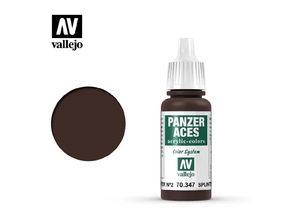 Lahvička akrylové barvy Vallejo Panzer Aces 70347 kamuflážní skvrny Splinter II 17 ml