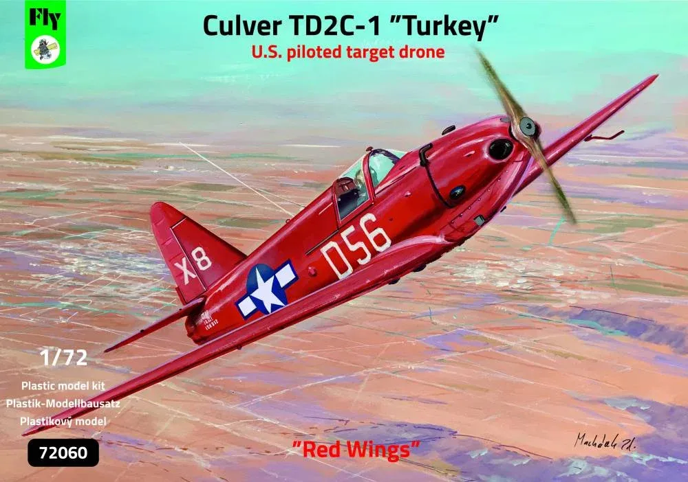 Krabice stavebnice Fly Model 72060 Culver TD2C-1 Turkey Red Wings v měřítku 1/72