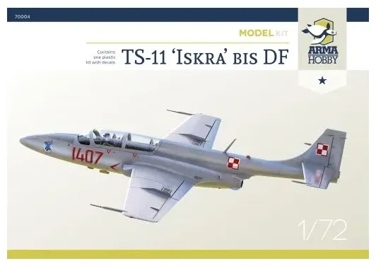 Krabice plastikové stavebnice Arma Hobby 70004 TS-11 Iskra v měřítku 1/72