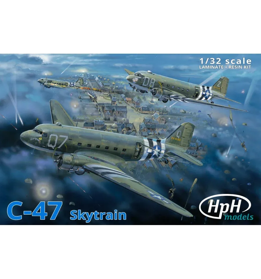 Model transportního letounu HPH Models 1/32 C-47 Skytrain, katalogové číslo HPH32043L