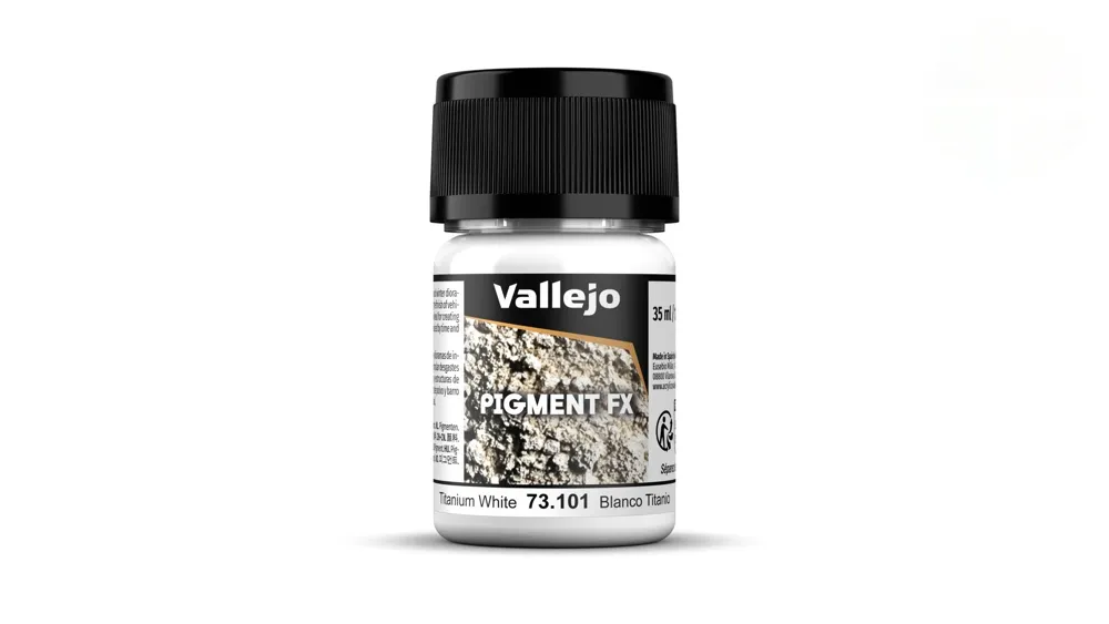 Dóza práškového pigmentu Vallejo Pigment FX 73101 titanová bílá 35 ml