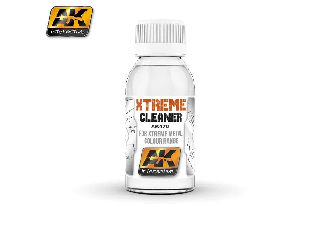 Lahvička AK Interactive AK470 Xtreme Metal Cleaner & Thinner 100 ml, čistič a ředidlo