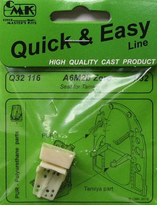 Resinová sedačka CMK Quick & Easy Q32116 pro A6M2b Zero v měřítku 1/32