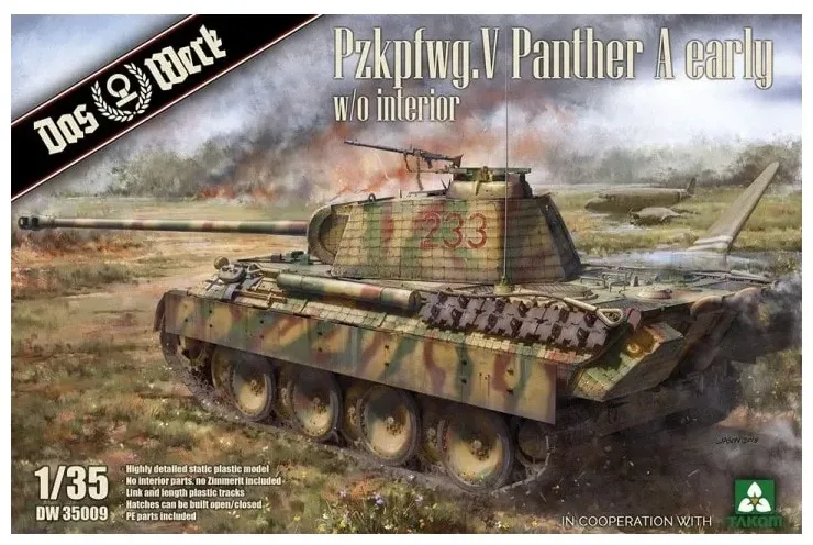 Krabice plastikové stavebnice Das Werk DW35009 Panther Ausf.A Early v měřítku 1/35