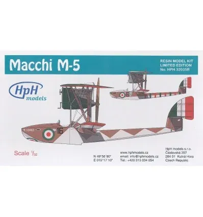 Stavebnice HPH Models 1/32 Macchi M.5, italský létající člun z první světové války, kód HPH32035R