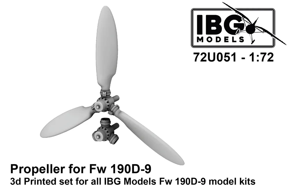 Doplňková sada IBG Models 72U051 vrtule pro Fw 190D-9 v měřítku 1/72