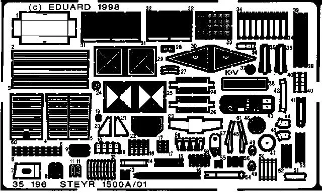 Fotoleptaná sada Eduard 35196 RSO 1500A/01 pro stavebnici Tamiya v měřítku 1:35