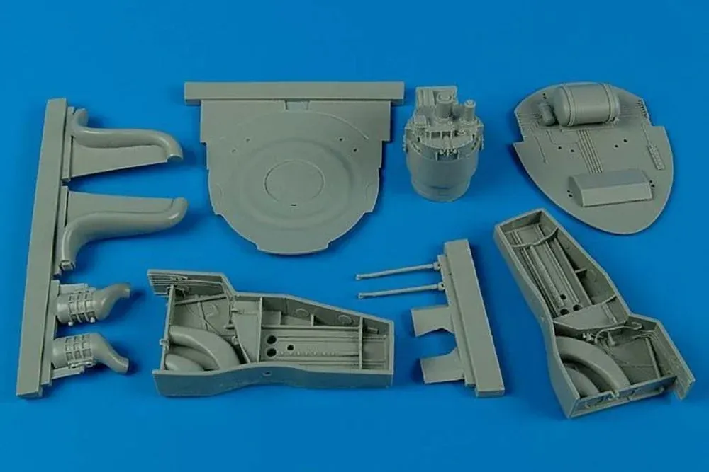 Resinová sada Aires 2073 podvozkové šachty pro F8F-1 Bearcat v měřítku 1/32 (Trumpeter)