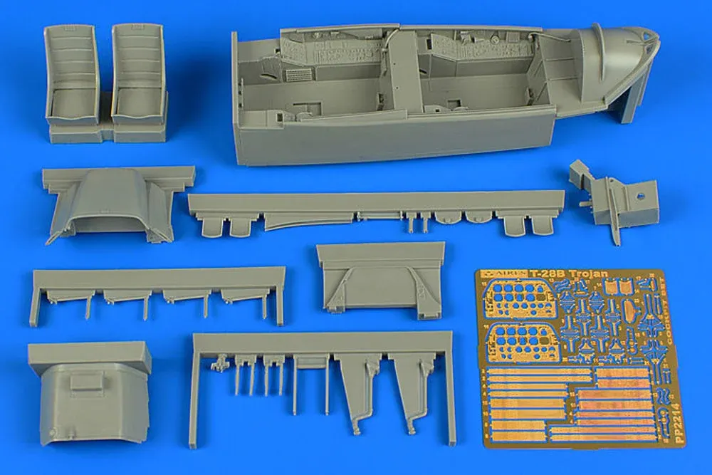 Resinová kokpitová sada Aires 2214 pro T-28B Trojan 1/32 (Kitty Hawk)