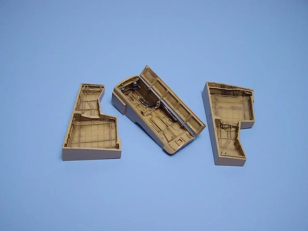 Resinová sada Aires 4106 podvozkové šachty pro Dornier Do 335 Pfeil v měřítku 1/48
