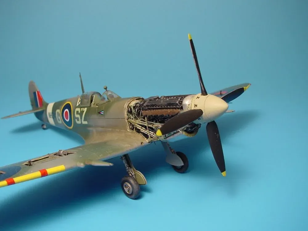 Aires 4210 detailní set motoru Spitfire Mk. IX 1/48 pro stavebnici Hasegawa