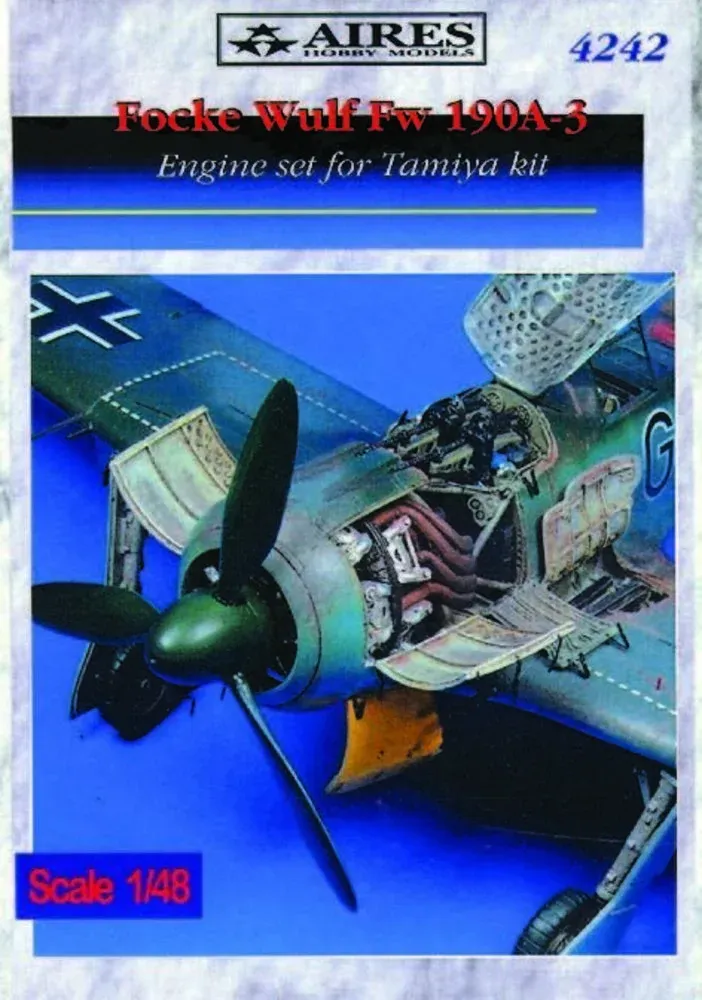 Detailní set Aires 4242 motor Fw 190A-3 v měřítku 1/48 pro stavebnici Tamiya