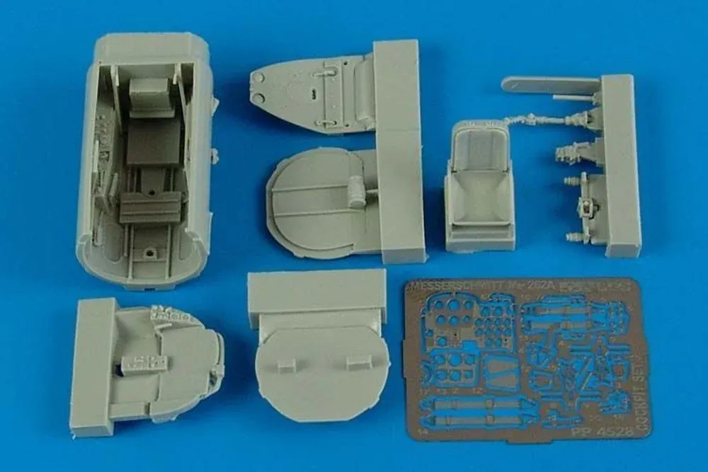 Kokpitová sada Aires 4528 pro Me 262A Schwalbe v měřítku 1/48 ke stavebnici Hobby Boss