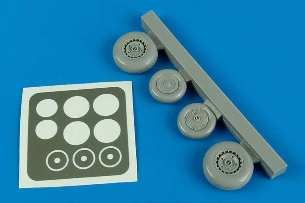 Resinová kola a maskovací šablony Aires 4540 Me 262A 1/48 pro stavebnici Hobby Boss