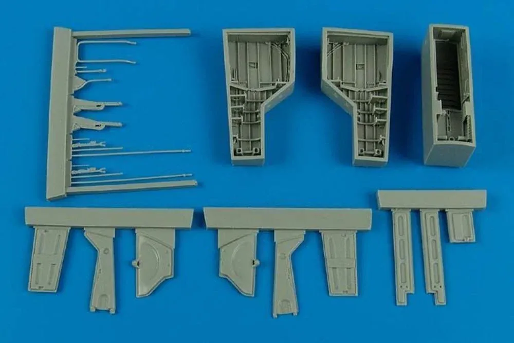 Detailní set Aires 4584 šachty podvozku T-28 Trojan v měřítku 1/48 pro model Roden