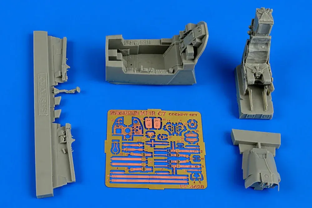 Resinový set kokpitu Aires 4628 pro Kfir C7 v měřítku 1/48, stavebnice Kinetic