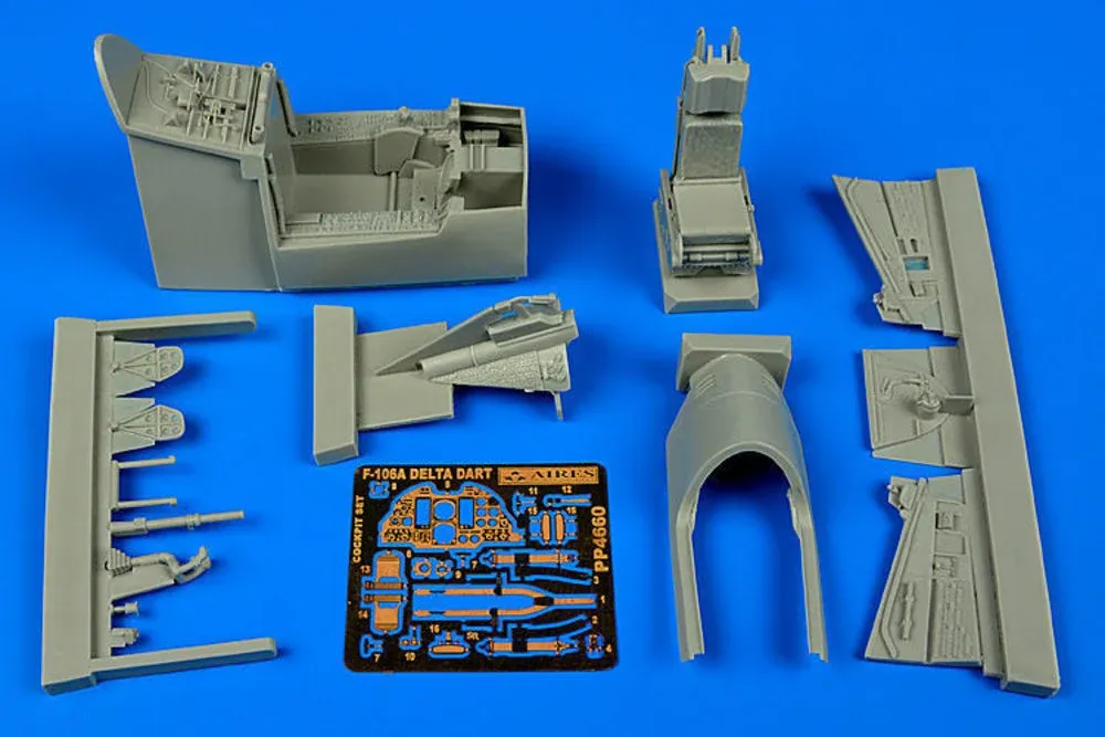 Resinová kokpitová sada Aires 4660 pro F-106A Delta Dart v měřítku 1/48