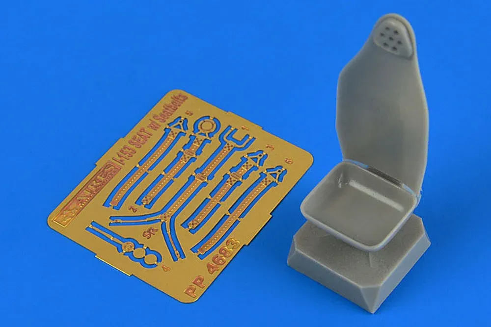 Resinová sedačka Aires 4683 pro I-153 Chaika v měřítku 1/48 na licím bloku