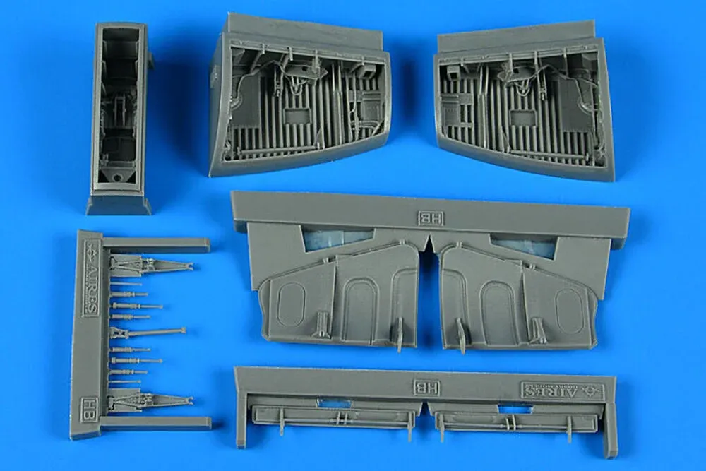 Resinová sada Aires 4879 podvozkové šachty pro SAAB J 29 Tunnan 1/48 Hobby Boss