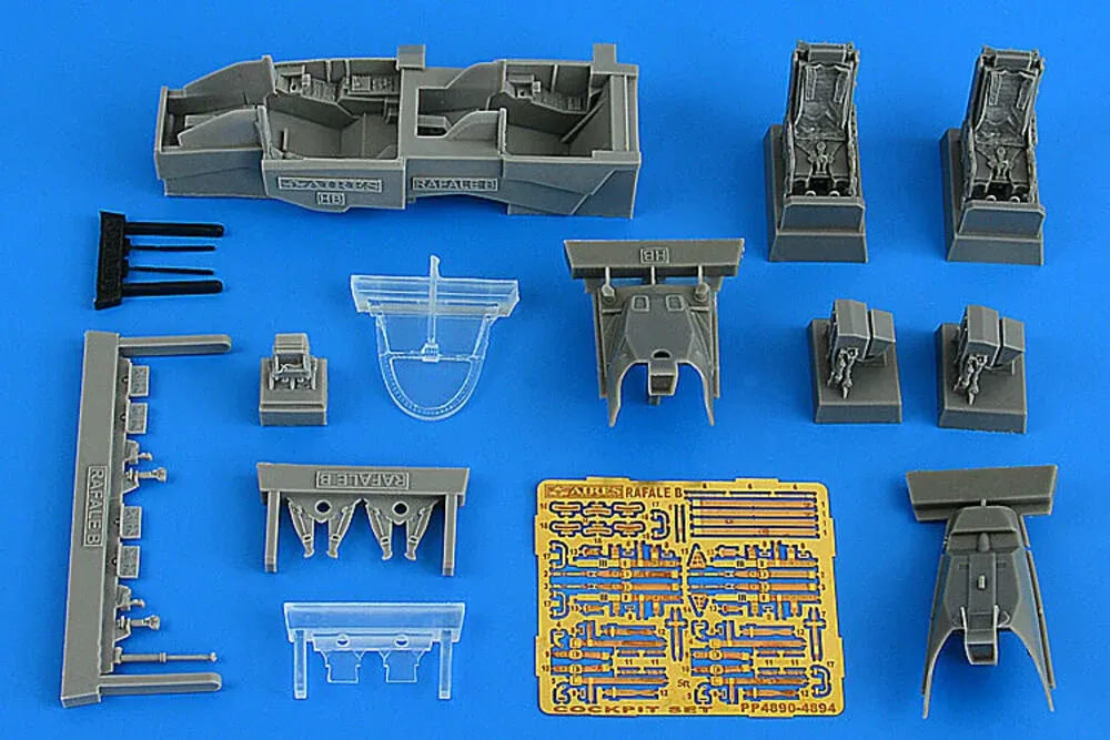 Resinový set kokpitu Aires 4894 pro Rafale B v měřítku 1/48 ke stavebnici HOBBY BOSS