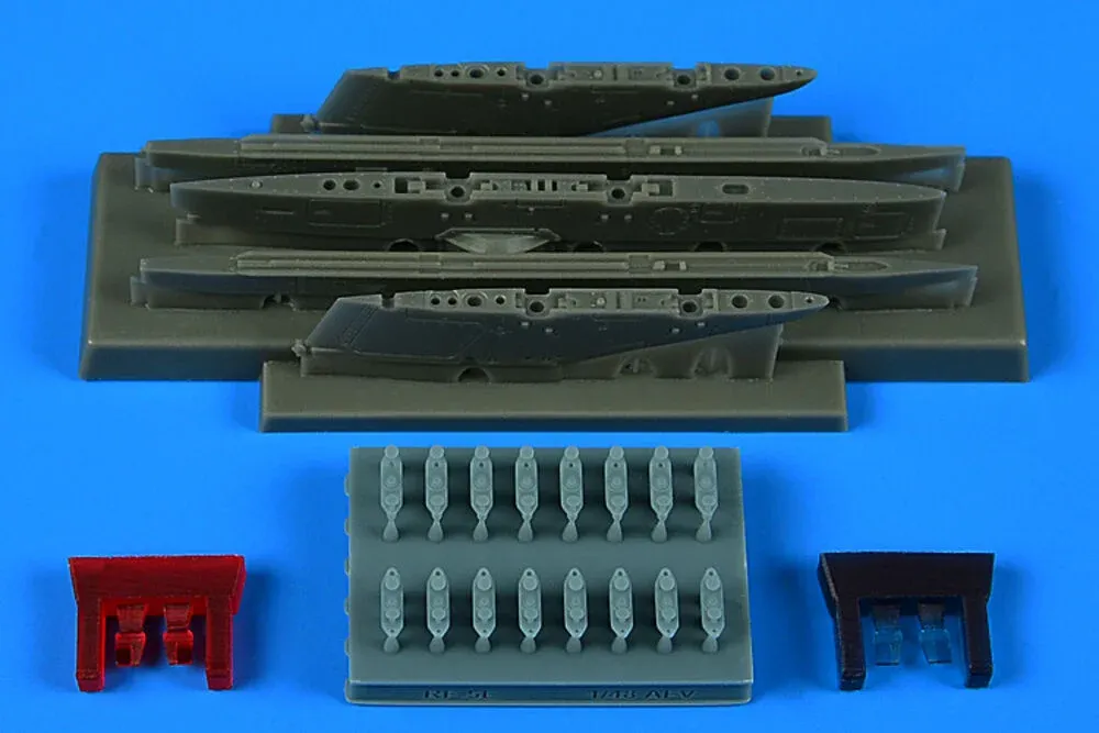 Detailní sada Aires 4919 pylony a závěsníky raket pro RF-5E Tiger II v měřítku 1/48