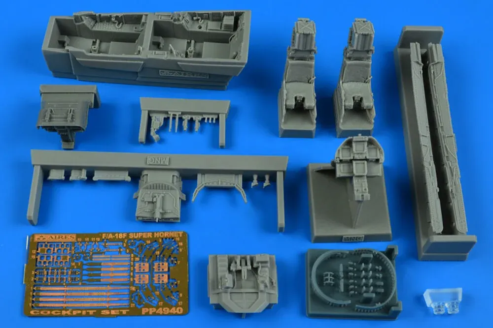 Resinový set kokpitu Aires 4940 pro model F/A-18F Super Hornet v měřítku 1/48