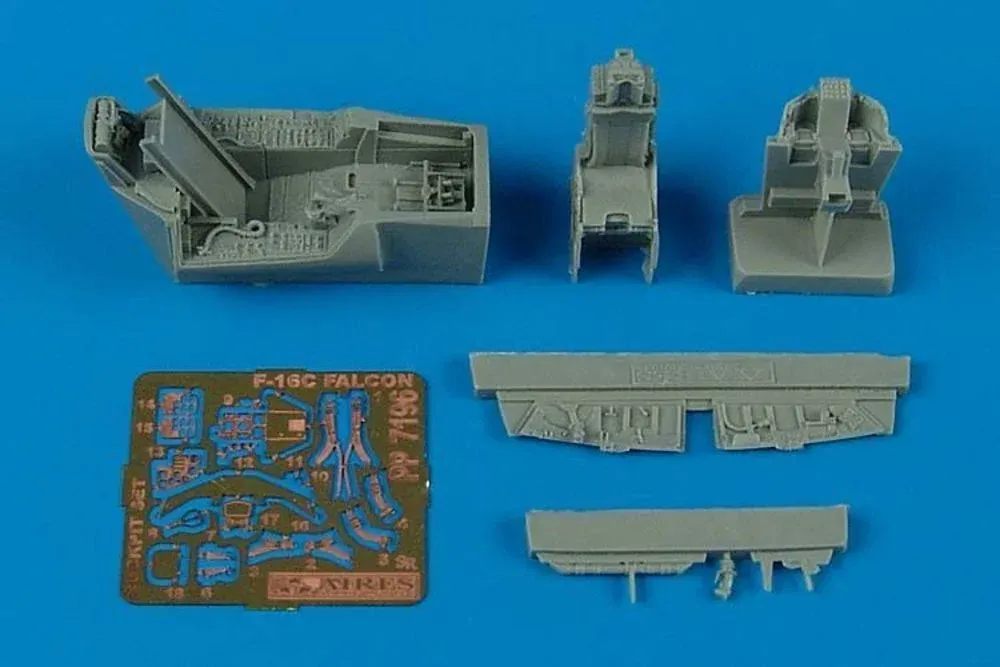 Resinová sada kokpitu Aires 7196 pro F-16CG/CJ Fighting Falcon v měřítku 1/72