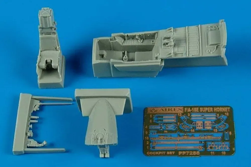 Resinová kokpitová sada Aires 7288 pro F/A-18E Super Hornet v měřítku 1/72 (Hasegawa)