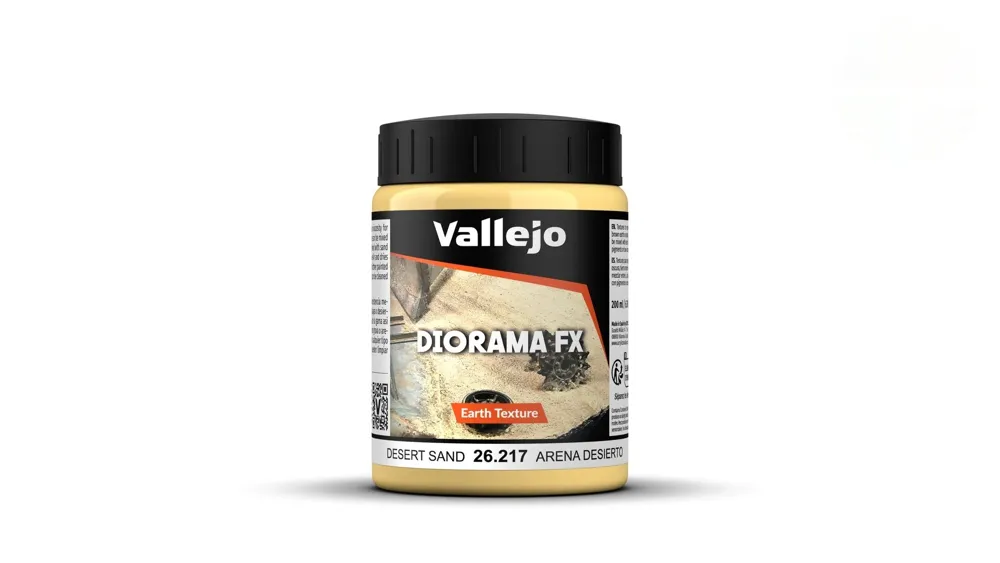 Balení akrylové texturové pasty Vallejo Diorama FX 26217 Desert Sand Earth Textures 200 ml