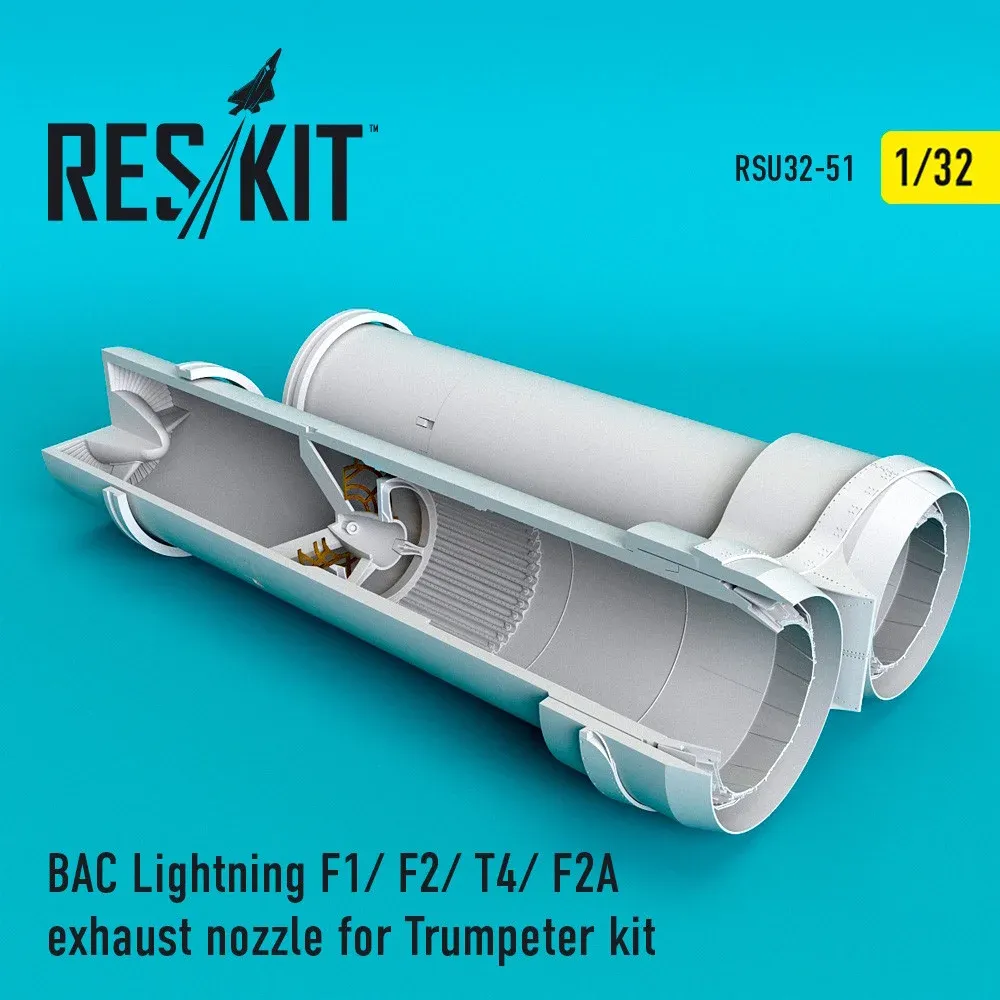Sada výfukových trysek Reskit RSU32-0051 pro BAC Lightning v měřítku 1/32
