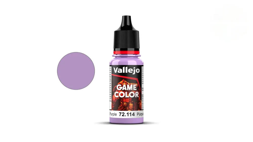 Kapátková lahvička akrylové barvy Vallejo Game Color 72114 Lustful Purple 18 ml