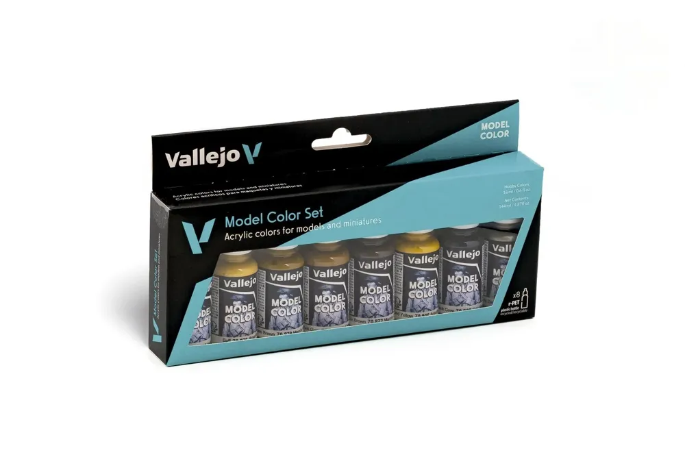 Sada akrylových barev Vallejo Model Color 70108 Panzer Colors, 8 lahviček po 18 ml