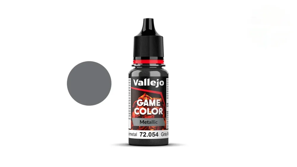 Lahvička akrylové barvy Vallejo Game Color 72054 Dark Gunmetal 18 ml