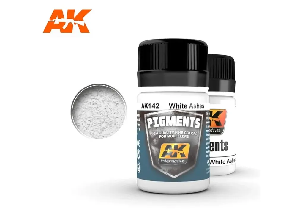 Dóza pigmentu AK Interactive Pigments AK142 bílý popel White Ashes 35 ml