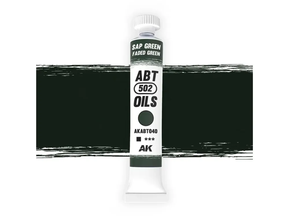 Tuba olejové barvy AK Oil Paints ABT502 AKABT040 zeleň mízy / vybledlá zelená 20 ml