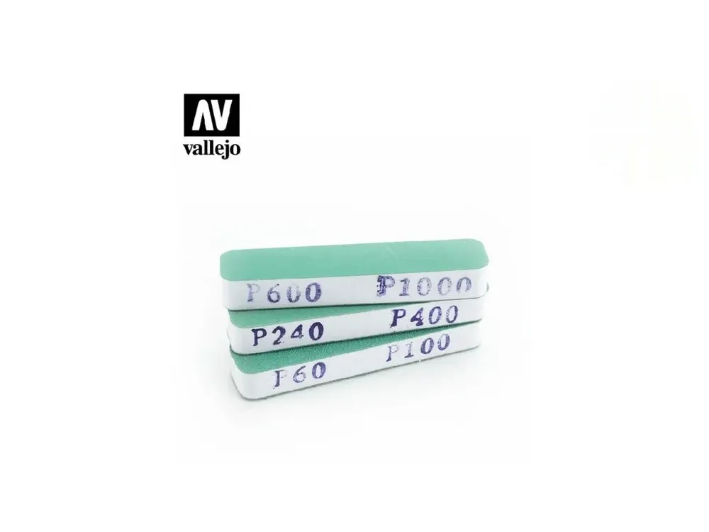 Sada tří brusných bloků Vallejo Tools T04002 FlexiSander Dual Grit 90x19x12 mm