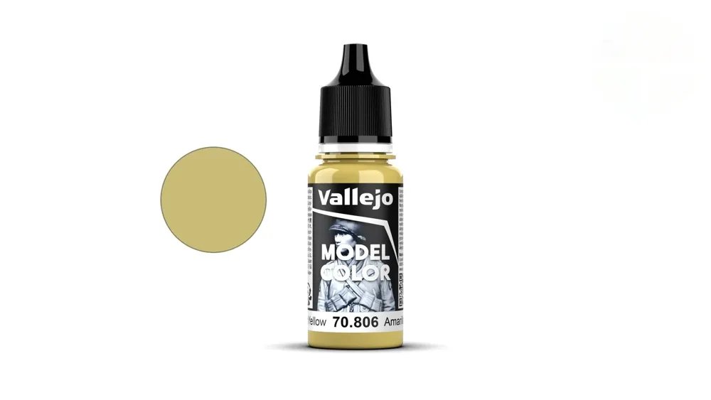 Lahvička akrylové barvy Vallejo Model Color 70806 německá žlutá matná, 18 ml