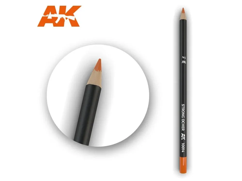 Patinovací tužka AK Interactive AK10014 Weathering Pencil sytá okrová, délka 17 cm